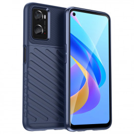 Rugged Shield TPU Back Cover - Oppo A76 / A96 Hoesje - Blauw