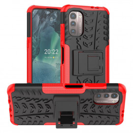 Rugged Kickstand Back Cover - Nokia G11 / G21 Hoesje - Rood