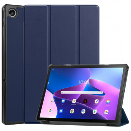 Tri-Fold Book Case met Wake/Sleep - Lenovo Tab M10 Plus Gen 3 Hoesje - Donkerblauw