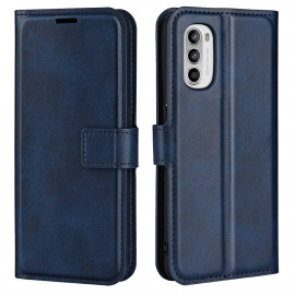 Deluxe Book Case - Motorola Moto G52 / G82 Hoesje - Blauw
