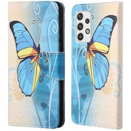 Book Case - Samsung Galaxy A23 5G Hoesje - Blauwe Vlinder