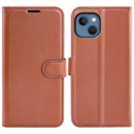 Book Case - iPhone 14 Hoesje - Bruin