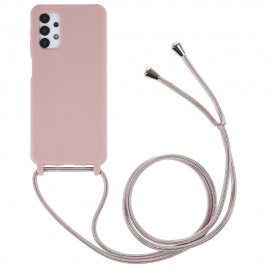 TPU Back Cover met Koord - Samsung Galaxy A13 5G / A04s Hoesje - Pink