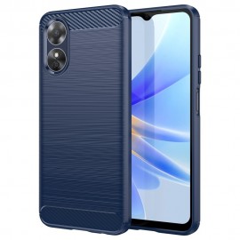Armor Brushed TPU Back Cover - Oppo A17 Hoesje - Blauw