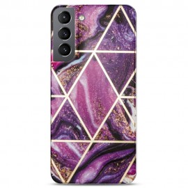 Marble Design Back Cover - Samsung Galaxy S23 Plus Hoesje - Marmer / Paars