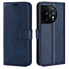 Deluxe Book Case - OnePlus 11 5G Hoesje - Blauw