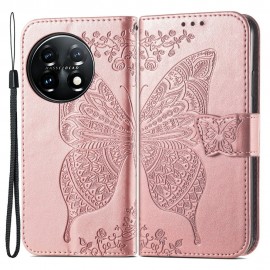 Vlinder Book Case - OnePlus 11 5G Hoesje - Rose Gold