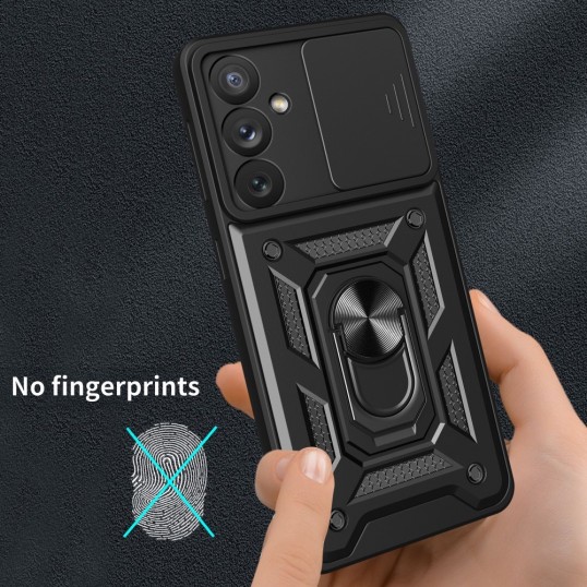 Coverup Armor Ring Kickstand Back Cover met Camera Shield - Samsung Galaxy A54 Hoesje - Rood