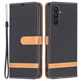 Coverup Denim Book Case - Samsung Galaxy A34 Hoesje - Zwart