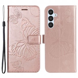 Coverup Vlinders Book Case - Samsung Galaxy A54 Hoesje - Rose Gold
