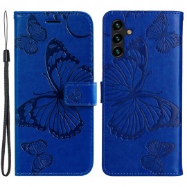 Coverup Vlinders Book Case - Samsung Galaxy A34 Hoesje - Blauw