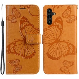 Coverup Vlinders Book Case - Samsung Galaxy A34 Hoesje - Bruin