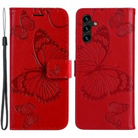 Coverup Vlinders Book Case - Samsung Galaxy A34 Hoesje - Rood
