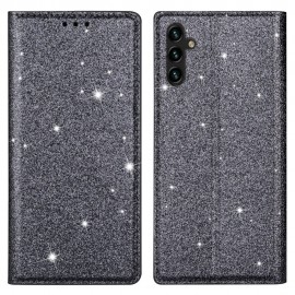 Coverup Glitter Book Case - Samsung Galaxy A34 Hoesje - Grijs