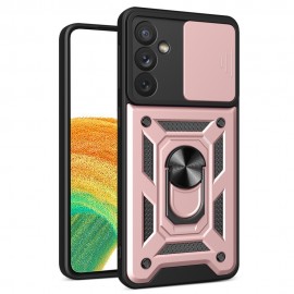 Coverup Armor Ring Kickstand Back Cover met Camera Shield - Samsung Galaxy A34 Hoesje - Rose Gold