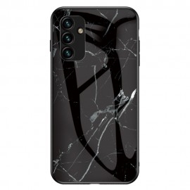 Coverup Marble Glass Back Cover - Samsung Galaxy A34 Hoesje - Zwart