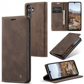 CaseMe Book Case - Samsung Galaxy A34 Hoesje - Donkerbruin