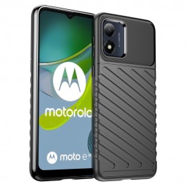 Rugged Shield TPU Back Cover - Motorola Moto E13 Hoesje - Zwart