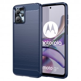 Armor Brushed TPU Back Cover - Motorola Moto G13 Hoesje - Blauw