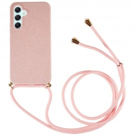 TPU Back Cover met Koord - Samsung Galaxy A54 Hoesje - Pink