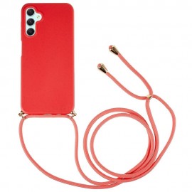 Coverup TPU Back Cover met Koord - Biologisch Afbreekbaar - Samsung Galaxy A34 Hoesje - Rood