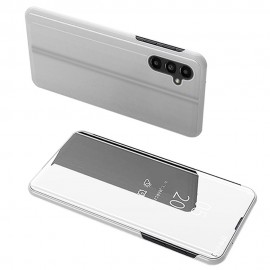 Mirror View Case - Samsung Galaxy A14 Hoesje - Zilver