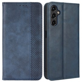 Vintage Book Case - Samsung Galaxy A14 Hoesje - Blauw