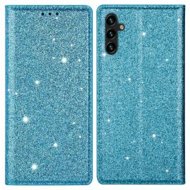 Coverup Glitter Book Case - Samsung Galaxy A14 Hoesje - Blauw