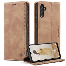 CaseMe Book Case - Samsung Galaxy A14 Hoesje - Bruin