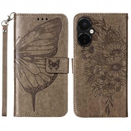 Coverup Vlinder Book Case - OnePlus Nord CE 3 Lite 5G Hoesje - Grijs