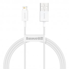 BASEUS Superior - Lightning Kabel naar USB-A - iPhone Kabel - 2.4A - Wit - 1m