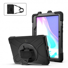 Heavy Duty Case met Schouderband - Samsung Galaxy Tab Active Pro / 4 Pro Hoesje - Zwart