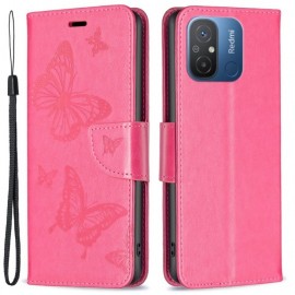 Coverup Vlinders Book Case - Xiaomi Redmi 12C Hoesje - Roze