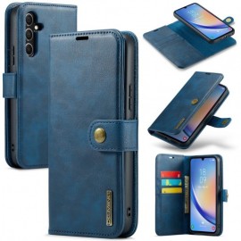 DG.MING 2-in-1 Book Case & Back Cover - Samsung Galaxy A34 Hoesje - Blauw