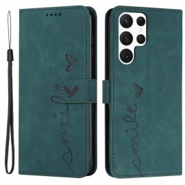 Coverup Smile Book Case - Samsung Galaxy S23 Ultra Hoesje - Groen