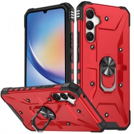 Coverup Heavy Duty Ring Kickstand Back Cover - Samsung Galaxy A34 Hoesje - Rood