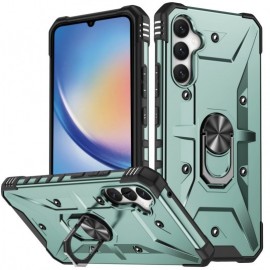 Coverup Heavy Duty Ring Kickstand Back Cover - Samsung Galaxy A34 Hoesje - Mint Green