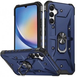 Coverup Heavy Duty Ring Kickstand Back Cover - Samsung Galaxy A34 Hoesje - Blauw