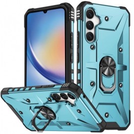 Coverup Heavy Duty Ring Kickstand Back Cover - Samsung Galaxy A34 Hoesje - Lichtblauw