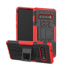 Coverup Rugged Kickstand Back Cover - Samsung Galaxy S10 Plus Hoesje - Rood