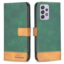BINFEN Color Book Case - Samsung Galaxy A52 / A52s Hoesje - Groen
