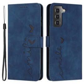 Coverup Smile Book Case - Samsung Galaxy S21 Hoesje - Blauw