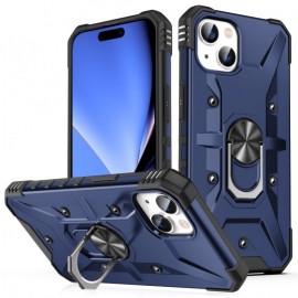 Coverup Heavy Duty Ring Kickstand Back Cover - iPhone 15 Hoesje - Blauw