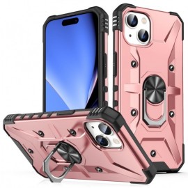 Coverup Heavy Duty Ring Kickstand Back Cover - iPhone 15 Hoesje - Rose Gold