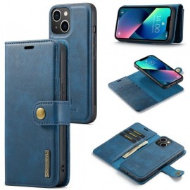 DG.MING 2-in-1 Book Case & Back Cover - iPhone 15 Hoesje - Blauw