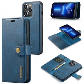 DG.MING 2-in-1 Book Case & Back Cover - iPhone 15 Pro Max Hoesje - Blauw