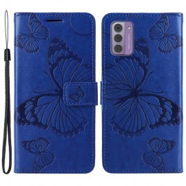 Coverup Vlinders Book Case - Nokia G42 Hoesje - Blauw