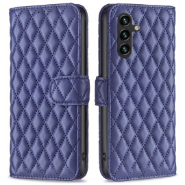 BINFEN Rhombus Book Case - Samsung Galaxy A05s Hoesje - Blauw