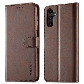 LC.IMEEKE Luxe Book Case - Samsung Galaxy A05s Hoesje - Donkerbruin
