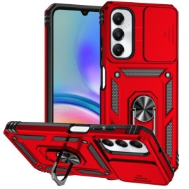 Coverup Armor Ring Kickstand Back Cover met Camera Shield - Samsung Galaxy A05s Hoesje - Rood
